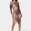 bebe1280_leopard_1_bac77be8-0266-4980-a533-34824d22aa23 BodyCon Embellished Knee Length Dress
