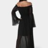 bebe2151_black_3_3c03ea97-0209-4d21-9724-0e9a40662f46 Off the Shoulder Bell Sleeve Maxi Dress